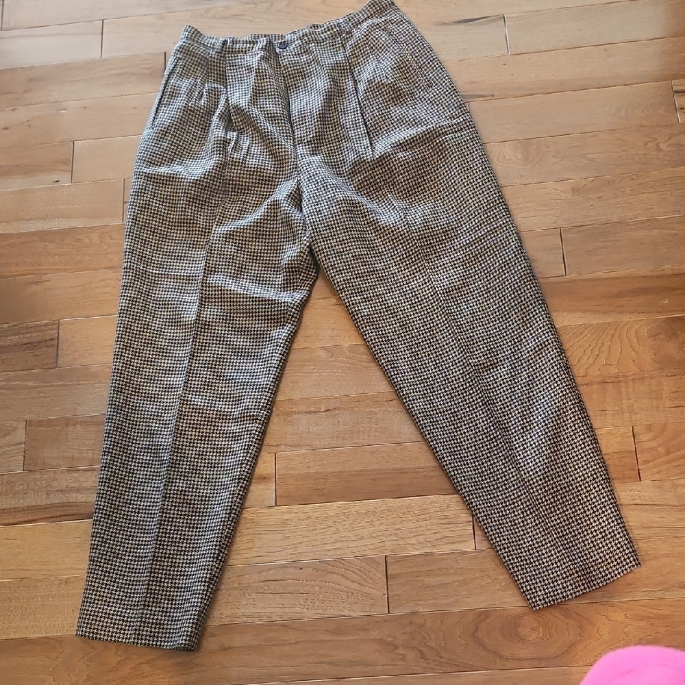 Vintage Chelsea Cambell Houndsthooth Wool Pants